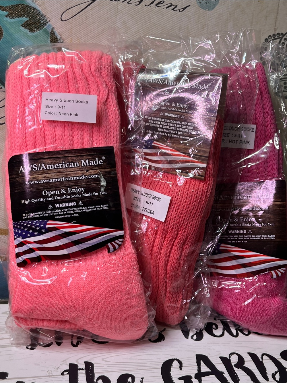 Neon Pink Heavy Slouch Socks 3 pack set